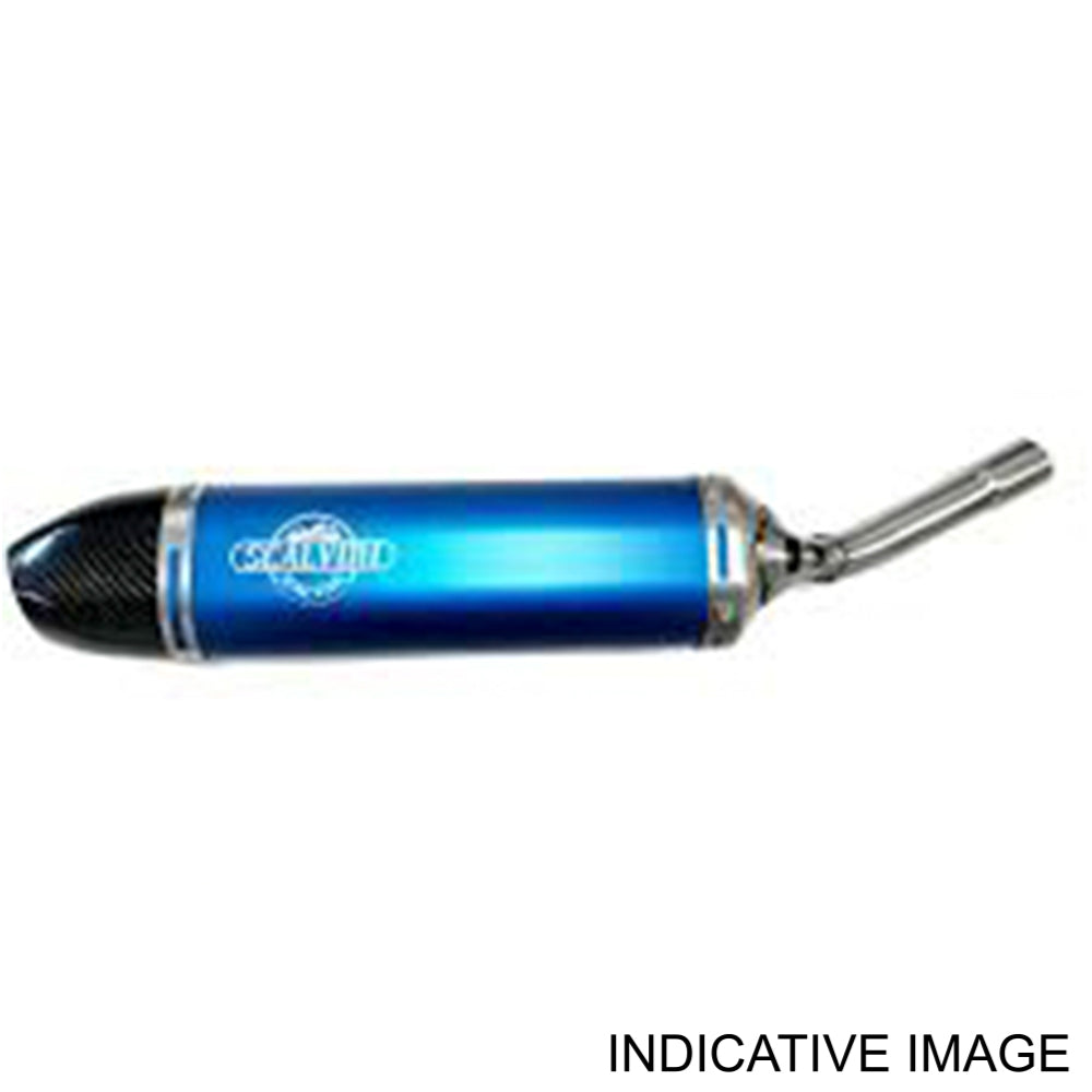Carbon Look Blue Silencer for KTM XC-W TPI 150 - 2024