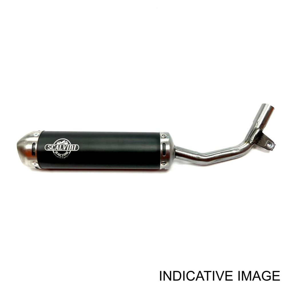 Black/Stainless silencer for KTM TPI 150 - 20/22