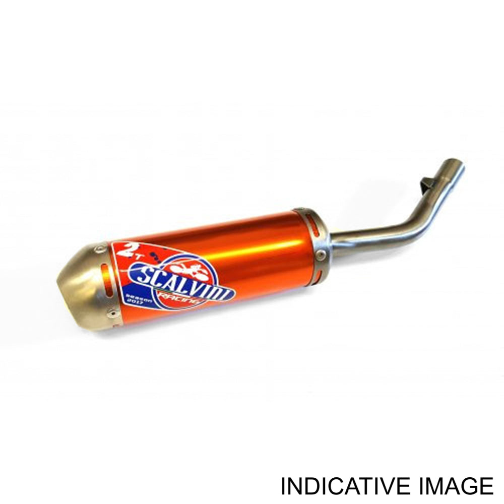 Orange/Stainless silencer for KTM SX 50 - 16/22